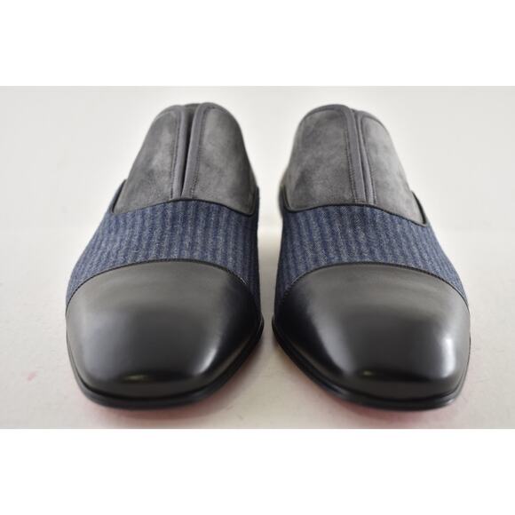 Christian Louboutin Mens Alpha Male Flat Black Grey Blue Dress Slip Loafer 43 10 main image 6